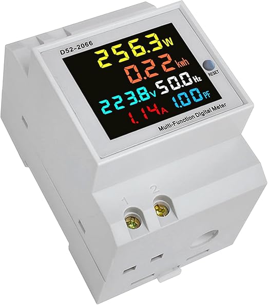 6-In-One Din Rail AC Monitor Voltage Current Power Factor Active KWH Electric Energy Frequency Meter in Pakistan