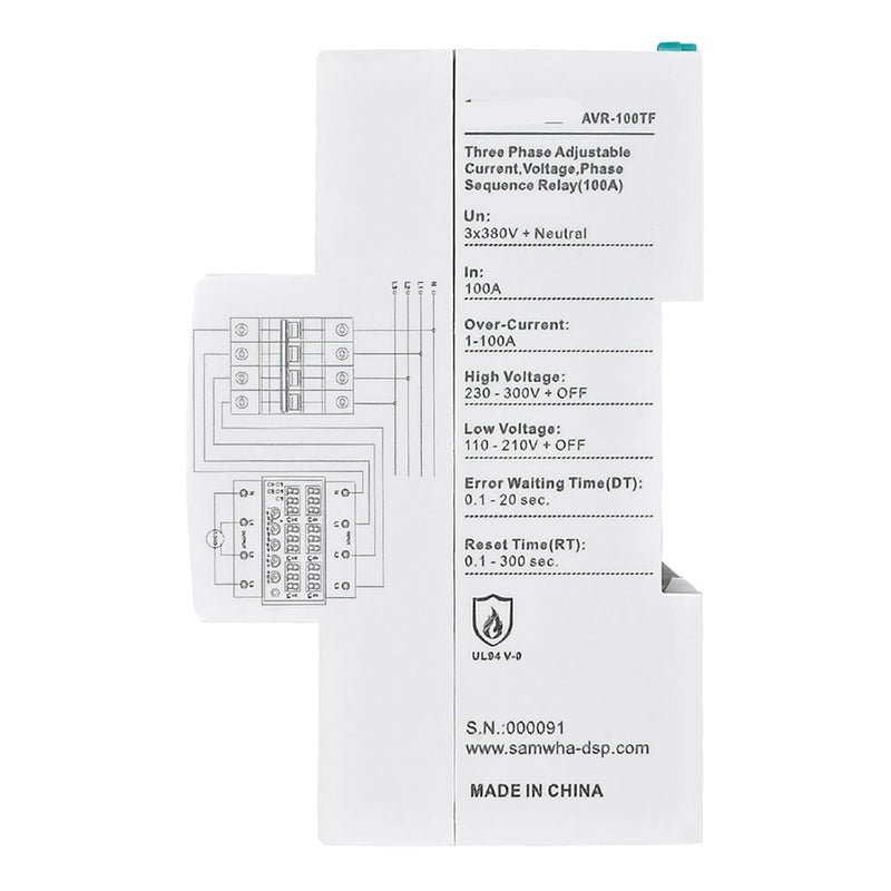 AVR-100TF (100A) Three Phase Adjustable Current & Voltage Relay in Pakistan