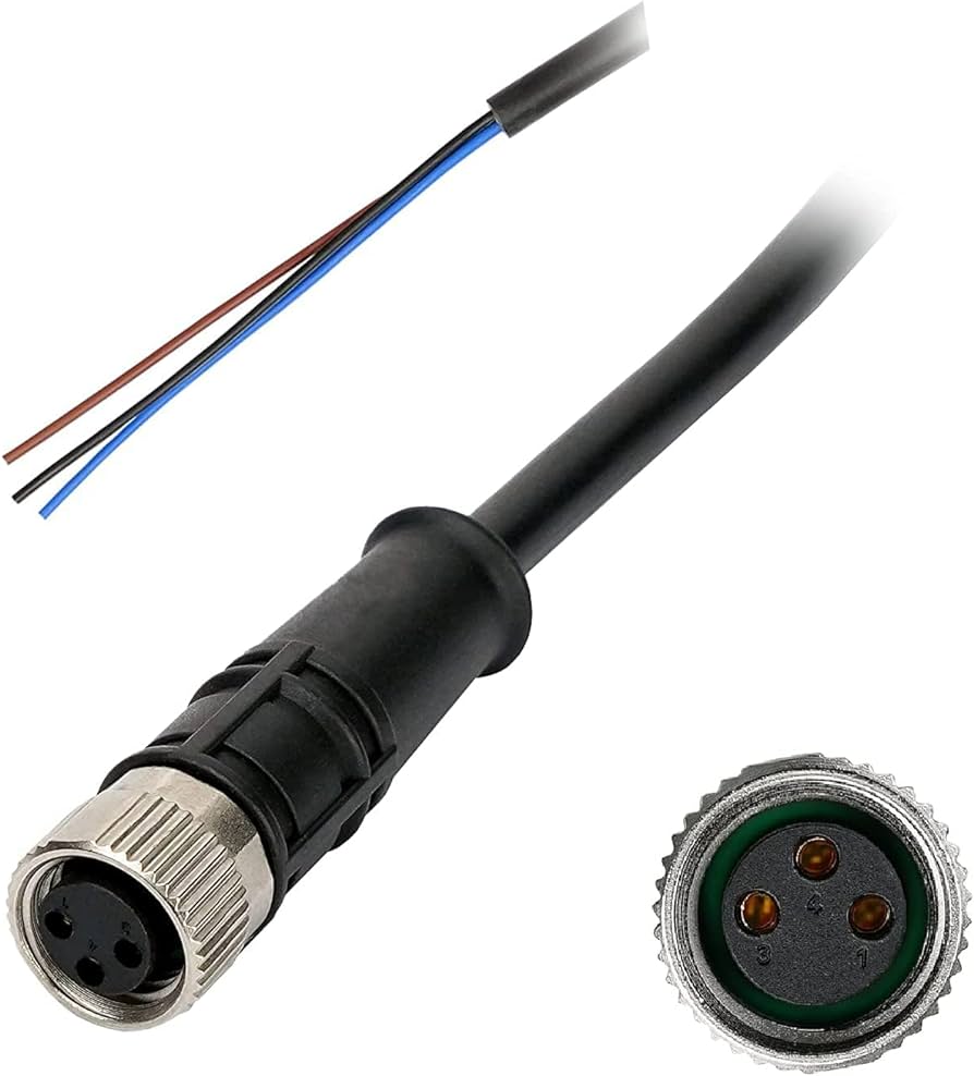 M12 3-Pins 2m Female Cable Sensors connector in Pakistan