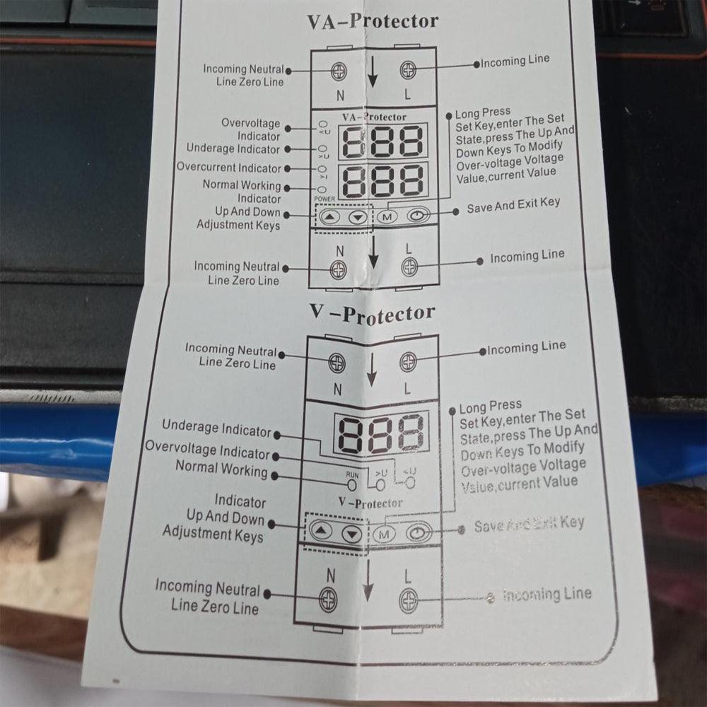 63A 220V Home Protection Protector, Adjustable Device for Voltage Mora Bulgaria in Pakistan - industryparts.pk