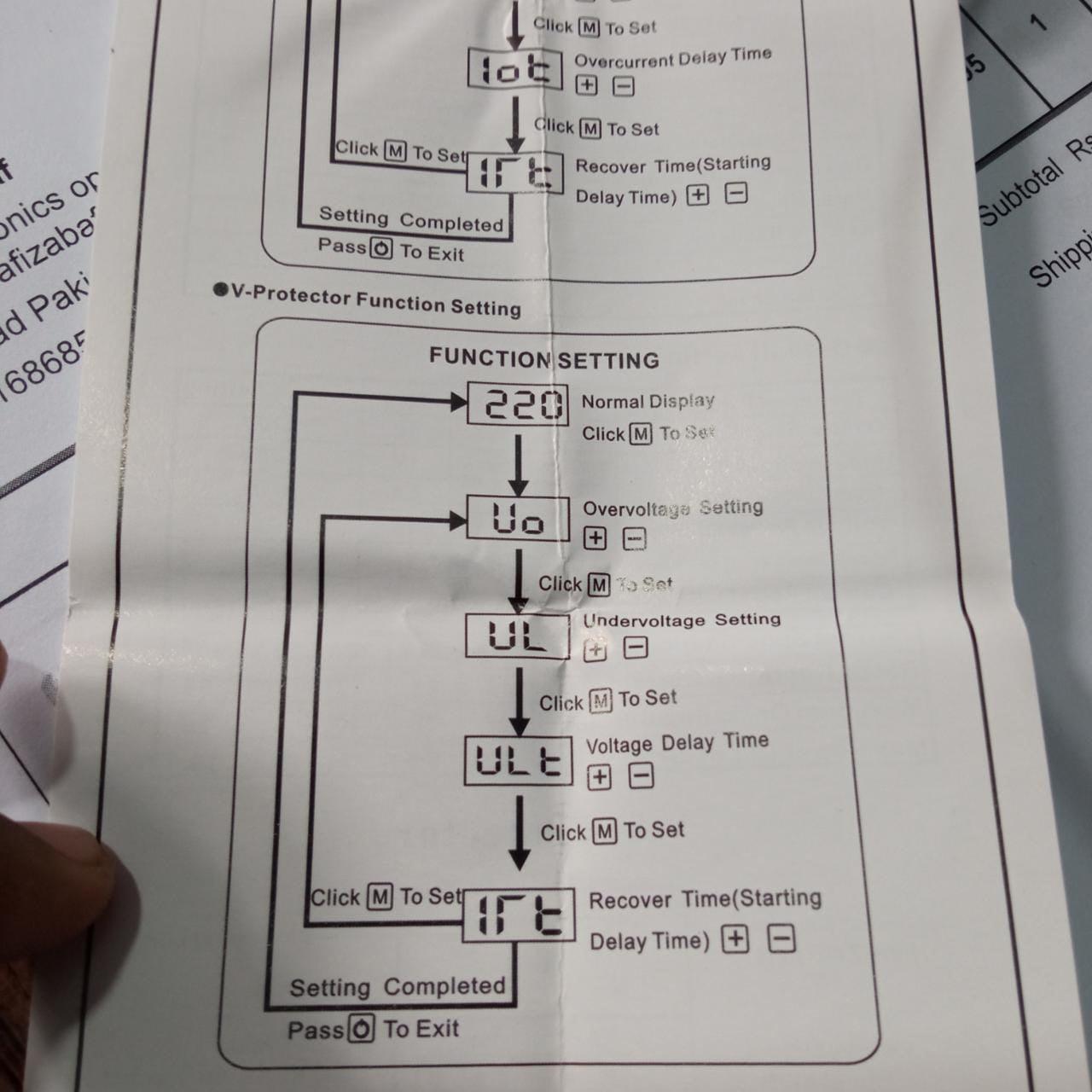 63A 220V Home Protection Protector, Adjustable Device for Voltage Mora Bulgaria in Pakistan - industryparts.pk