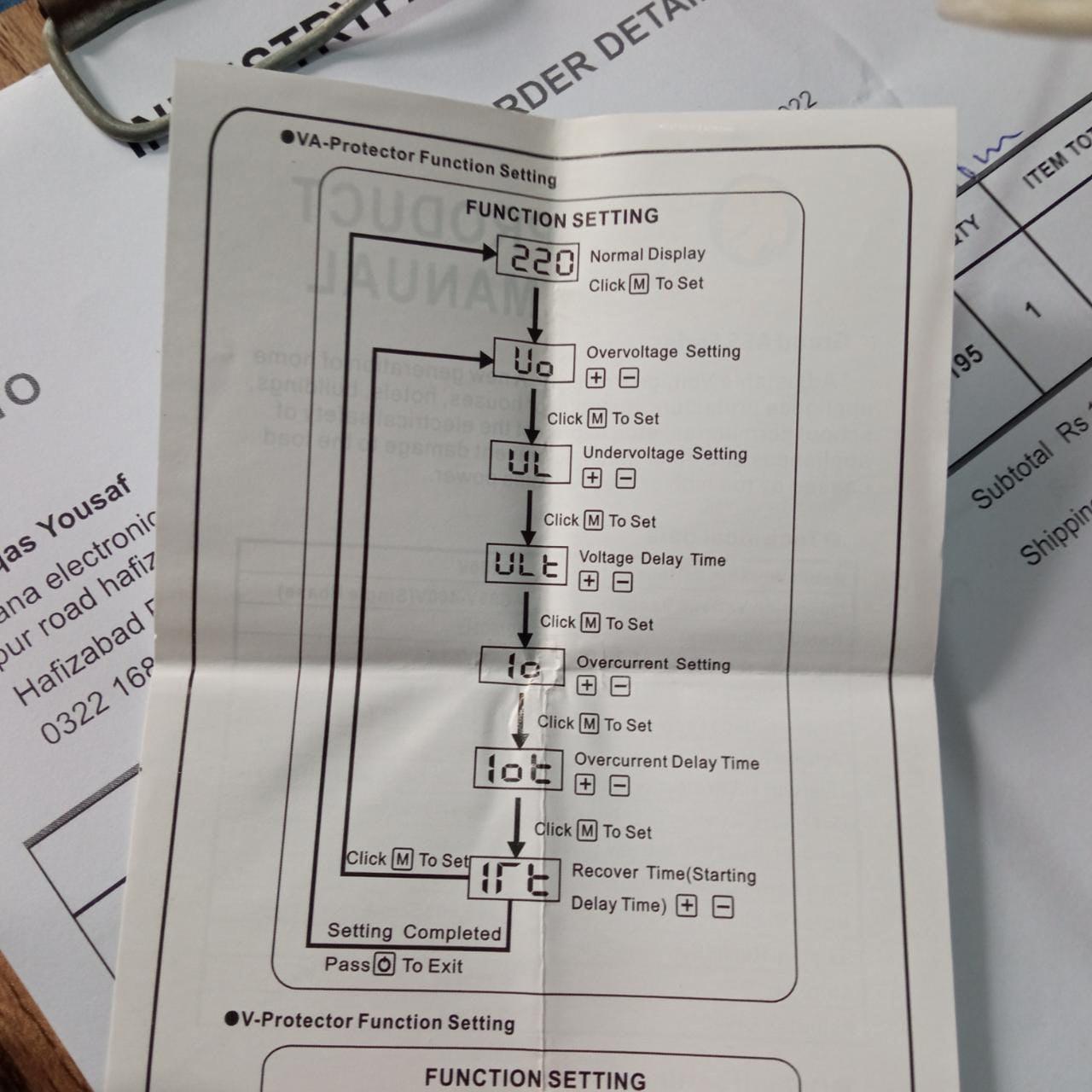 63A 220V Home Protection Protector, Adjustable Device for Voltage Mora Bulgaria in Pakistan - industryparts.pk