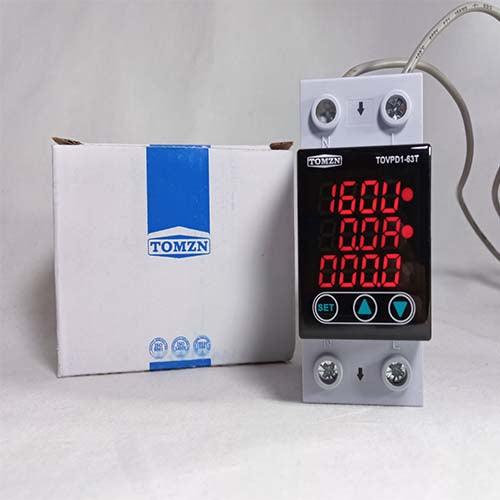 63A 3 in 1 Din Rail Adjustable Current Voltage Protection Device TOVPD1-63T Tomzn in Pakistan - industryparts.pk