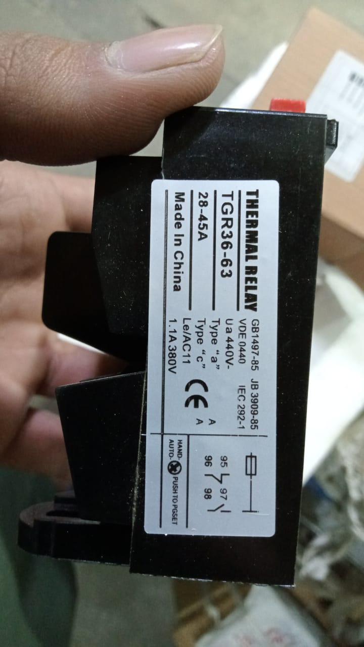 Electric Relay thermal overload protector TGR36-63 in Pakistan - industryparts.pk