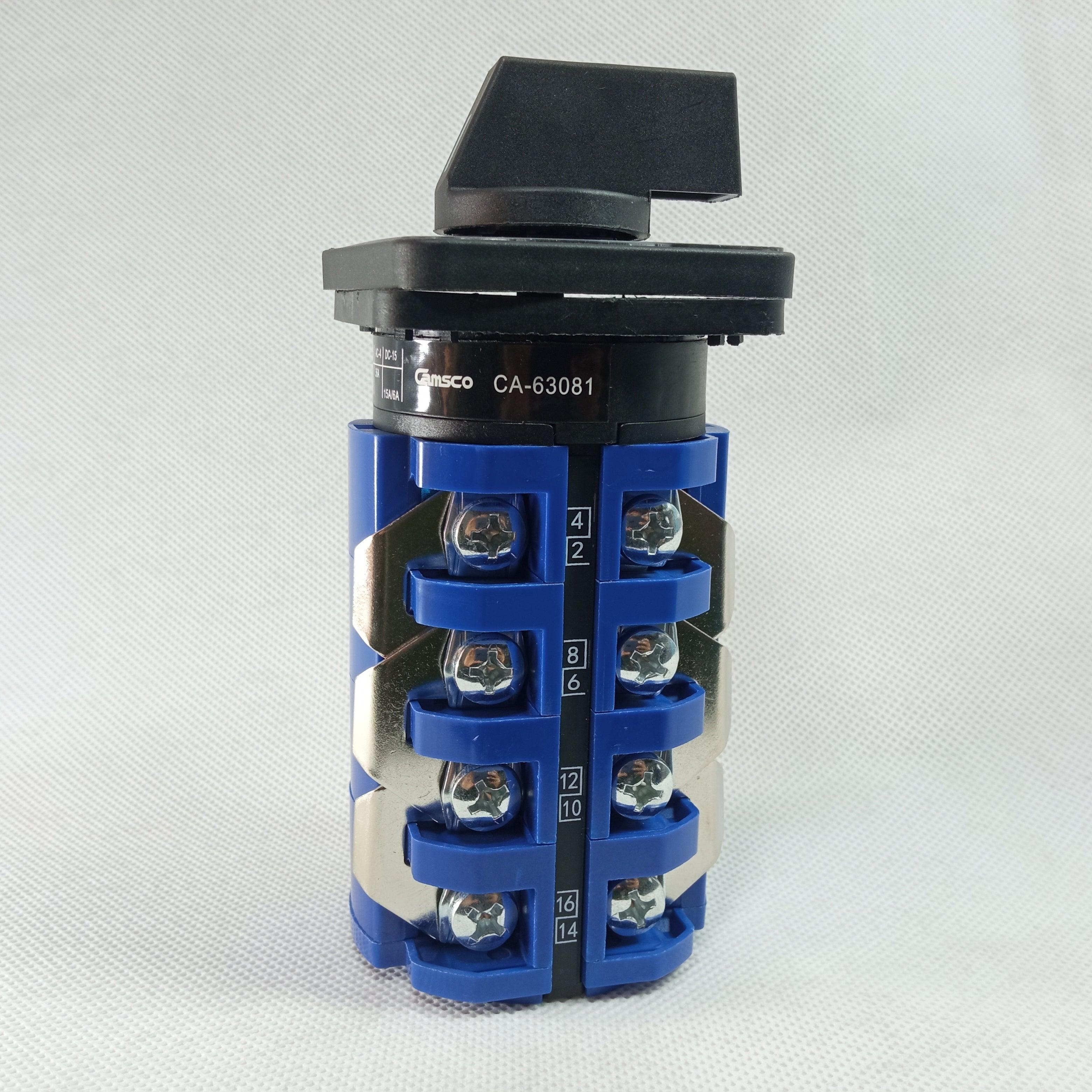 CAMSCO CA-63081 change over for 3 meter  Phase Selector 63A 0-1-2-3-4 in Pakistan - industryparts.pk