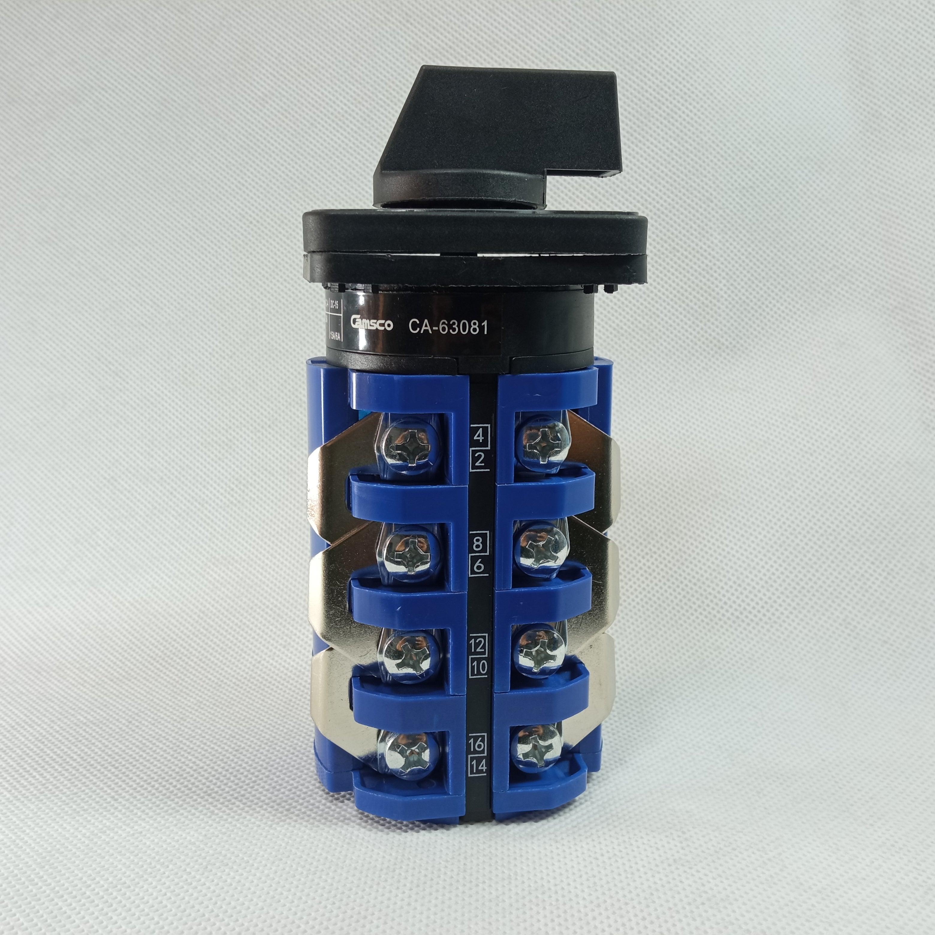 CAMSCO CA-63081 change over for 3 meter  Phase Selector 63A 0-1-2-3-4 in Pakistan - industryparts.pk