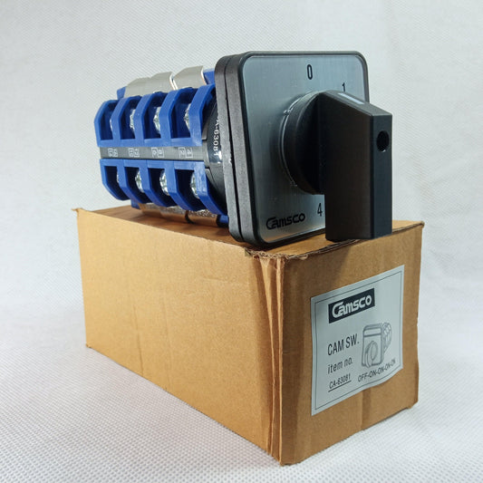 CAMSCO CA-63081 change over for 3 meter  Phase Selector 63A 0-1-2-3-4 in Pakistan - industryparts.pk