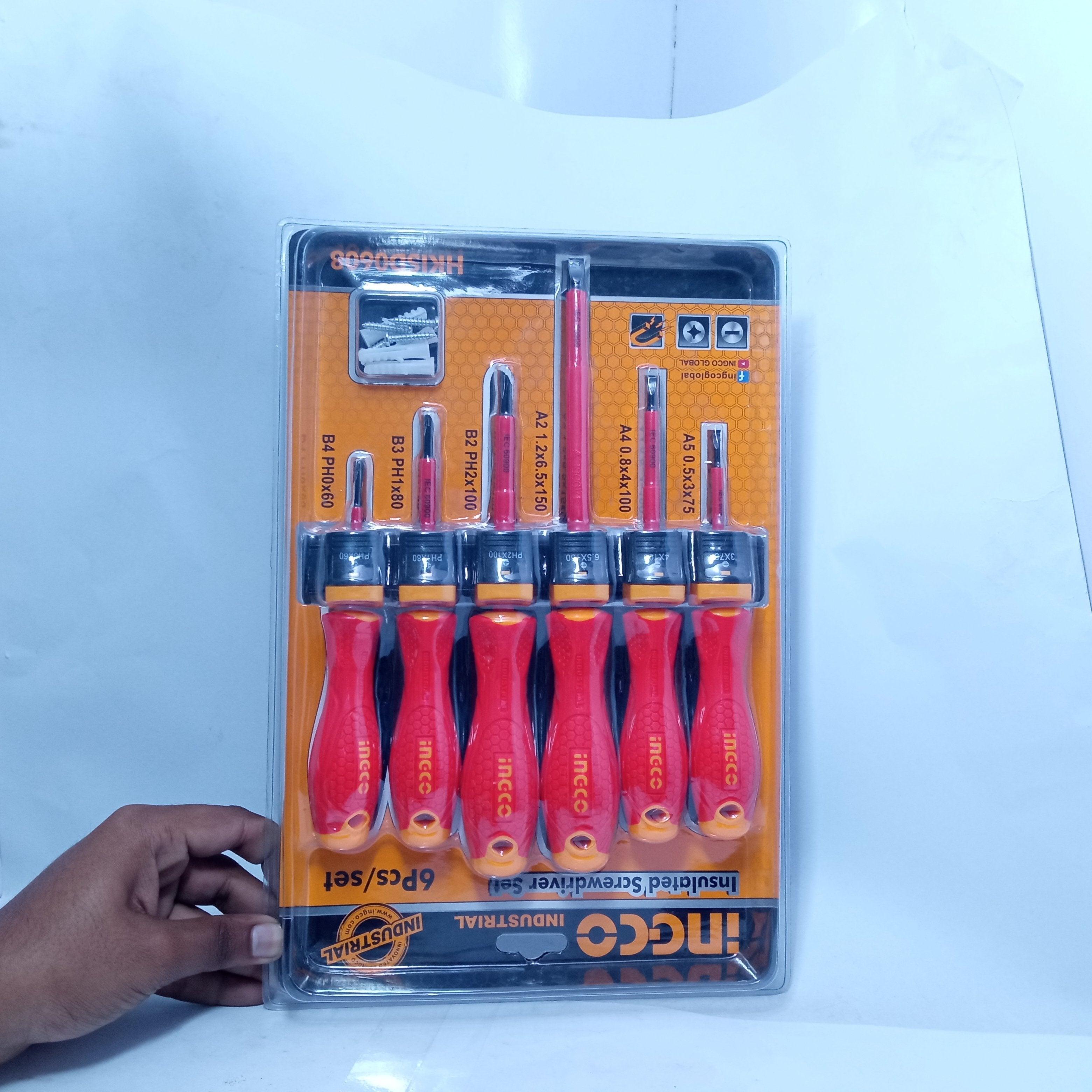 INGCO 6 PCS Insulated Screwdriver Set HKISD0608 in Pakistan - industryparts.pk