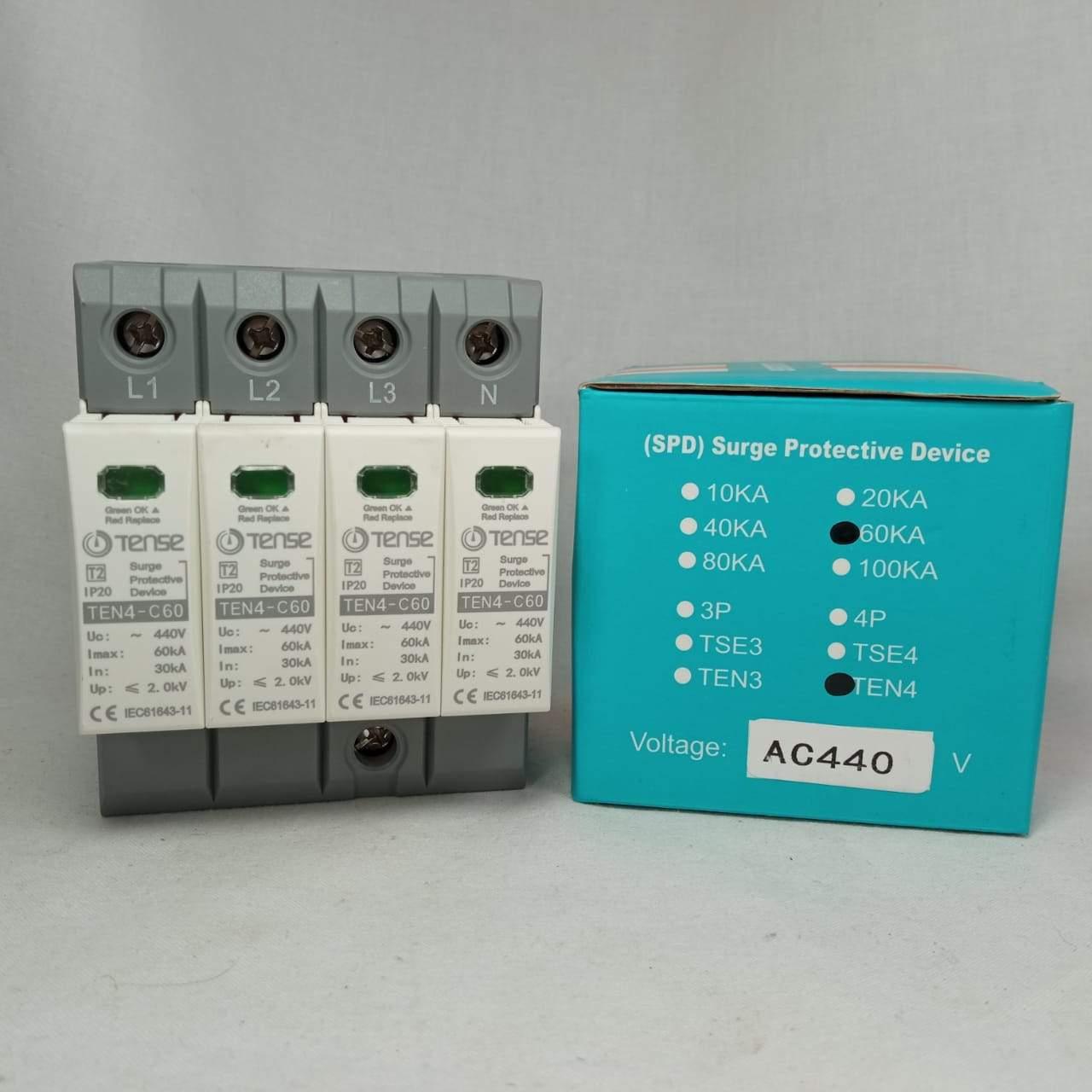 Surge Protective Device IP20 TEN2-C60 60KA 4 Pole AC (TENSE) in Pakistan - industryparts.pk