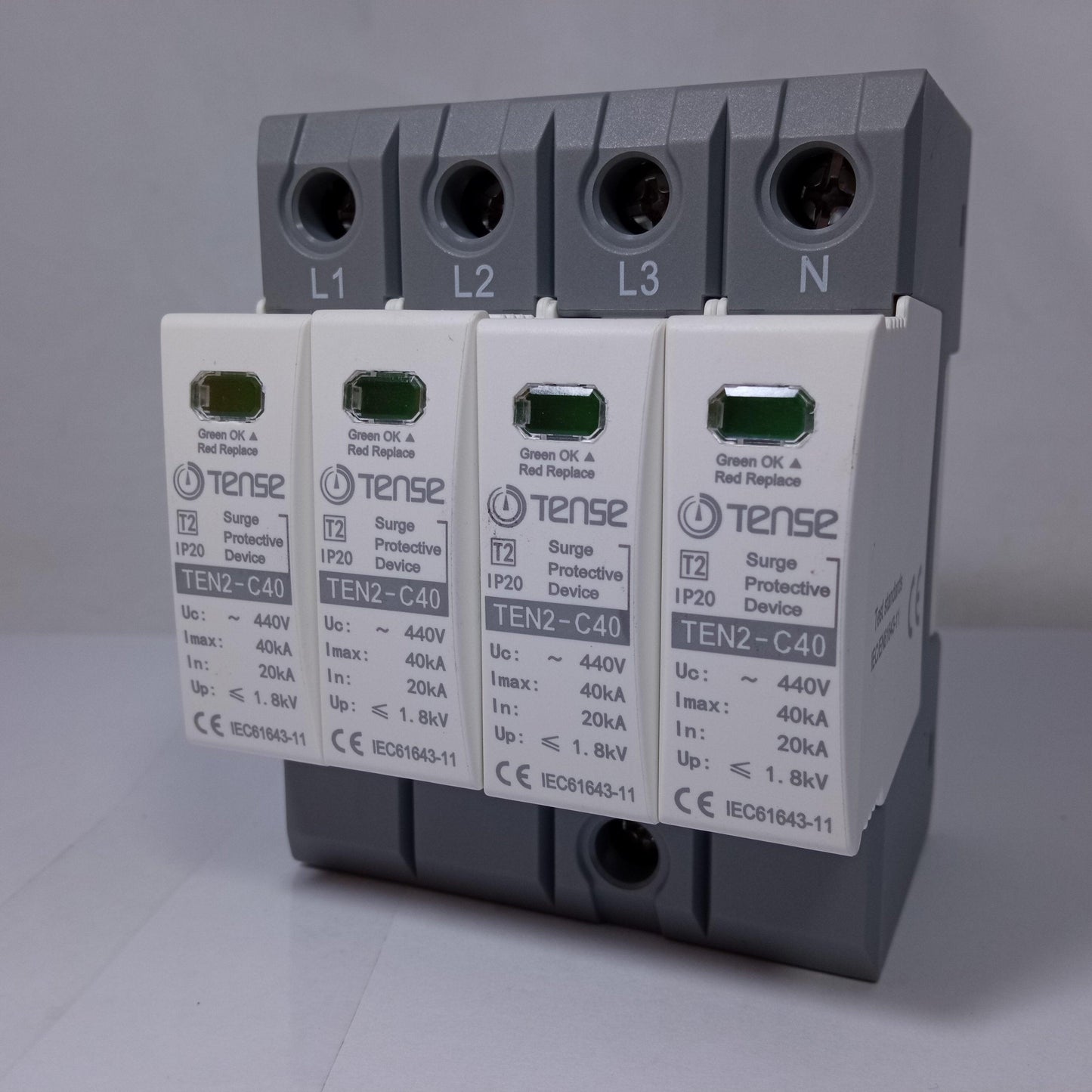 Surge Protective Device IP20 TEN2-C60 60KA 4 Pole AC (TENSE) in Pakistan - industryparts.pk