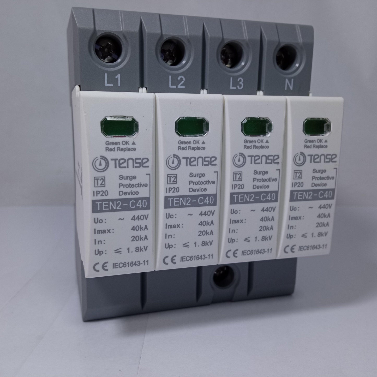 Surge Protective Device IP20 TEN2-C60 60KA 4 Pole AC (TENSE) in Pakistan - industryparts.pk