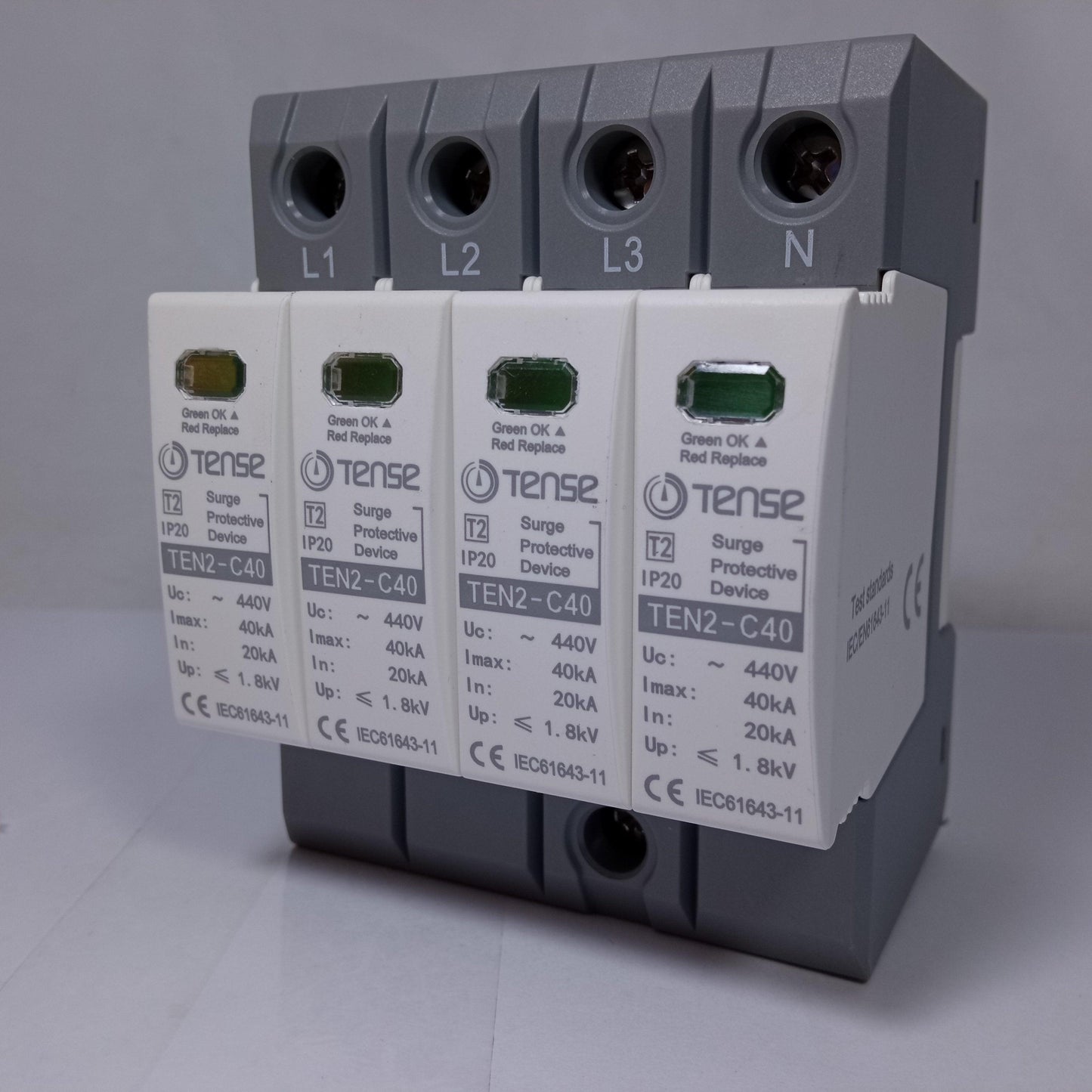 Surge Protective Device IP20 TEN2-C60 60KA 4 Pole AC (TENSE) in Pakistan - industryparts.pk