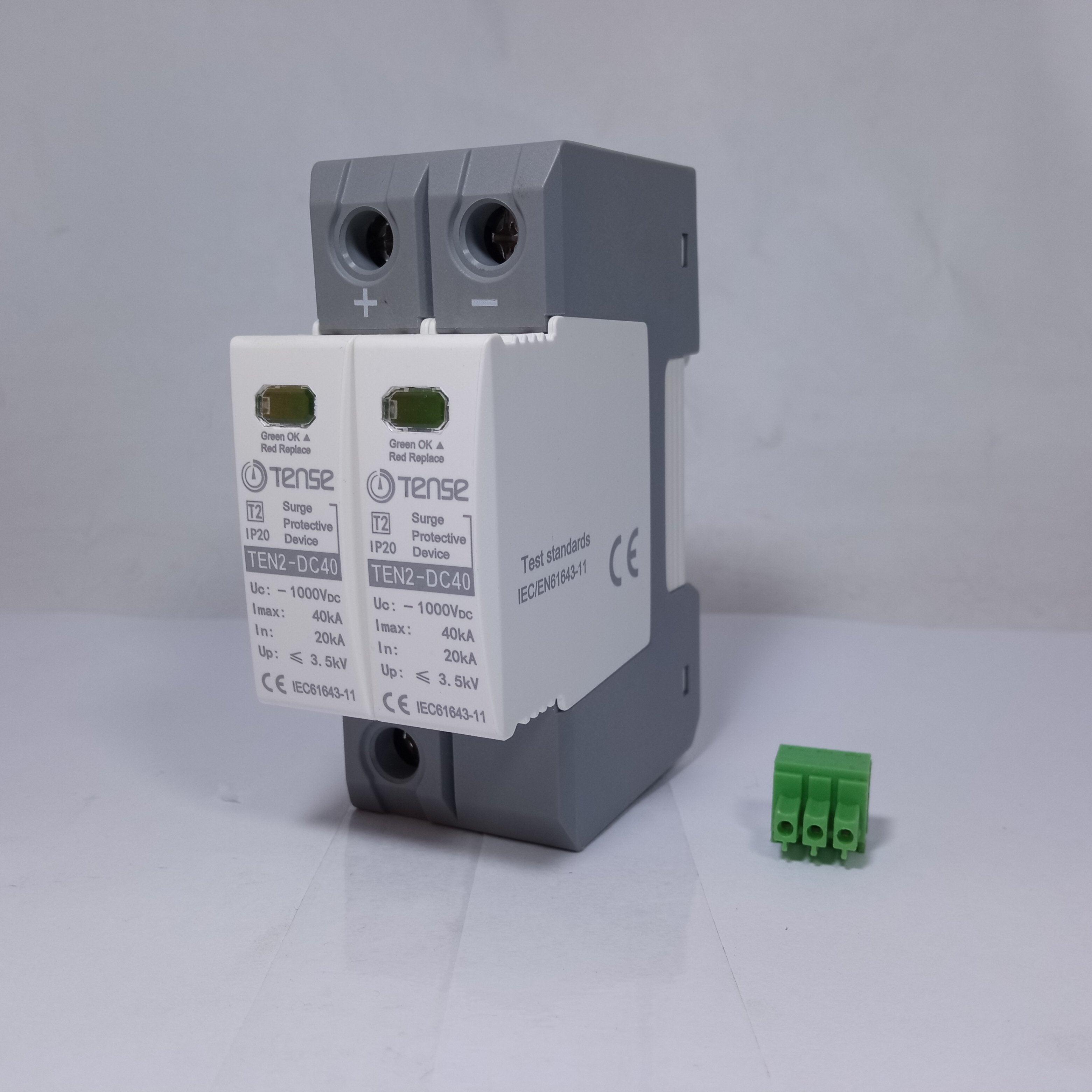 TENSE DC Surge Protective Device IP20 TEN2-DC40 40KA 2 Pole in Pakistan - industryparts.pk