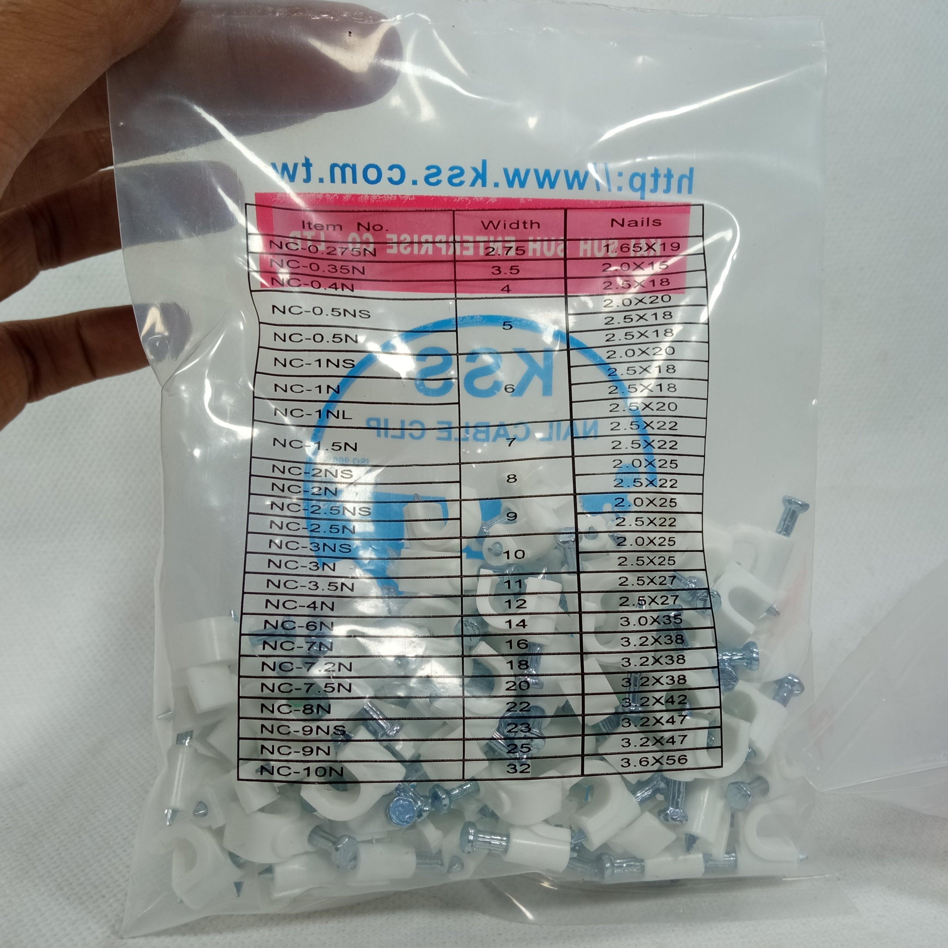 KSS Nail Clamp Cable Clip Wire Clip Different Sizes in Pakistan - industryparts.pk