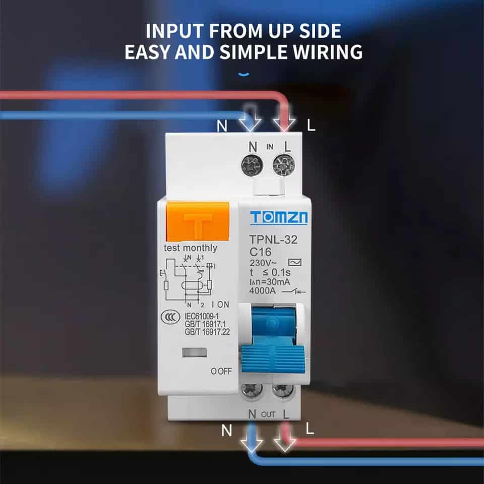 TOMZN  RCBO TPNL-32 Residual Current Circuit Breaker in Pakistan