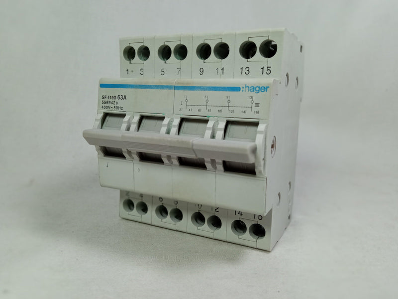 4 Pole Din Rail Change Over Switch SF 419G 63A 400V in Pakistan - industryparts.pk