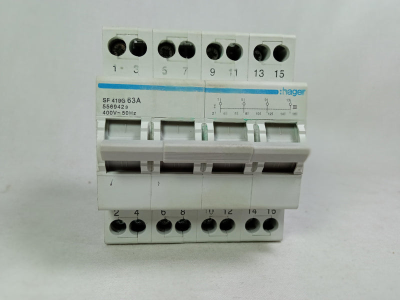 4 Pole Din Rail Change Over Switch SF 419G 63A 400V in Pakistan - industryparts.pk