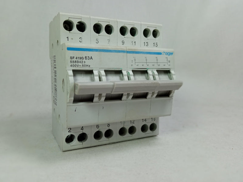 4 Pole Din Rail Change Over Switch SF 419G 63A 400V in Pakistan - industryparts.pk