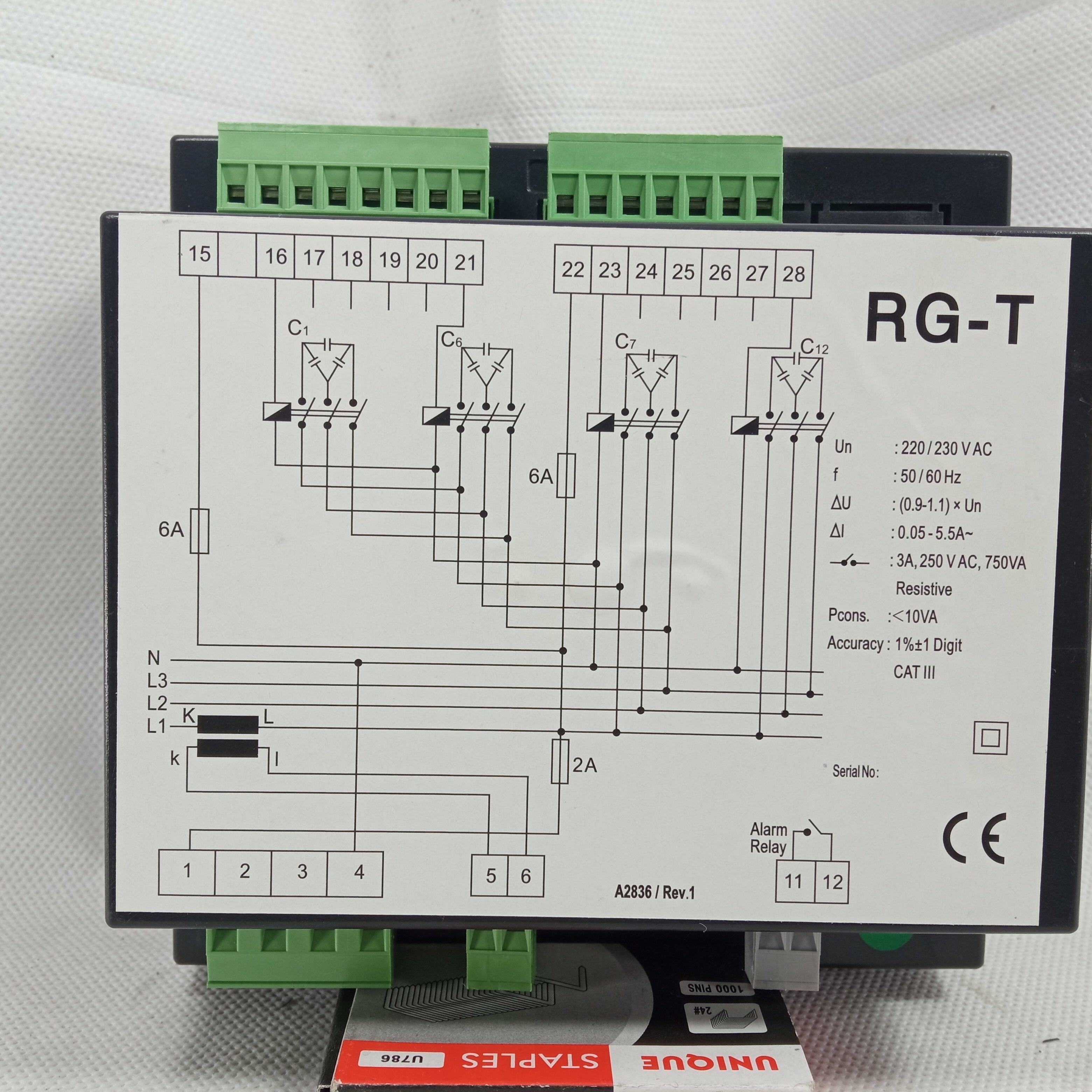 RG-12T Power Factor Controller, 12 Steps 220v ac 50/60Hz in Pakistan - industryparts.pk