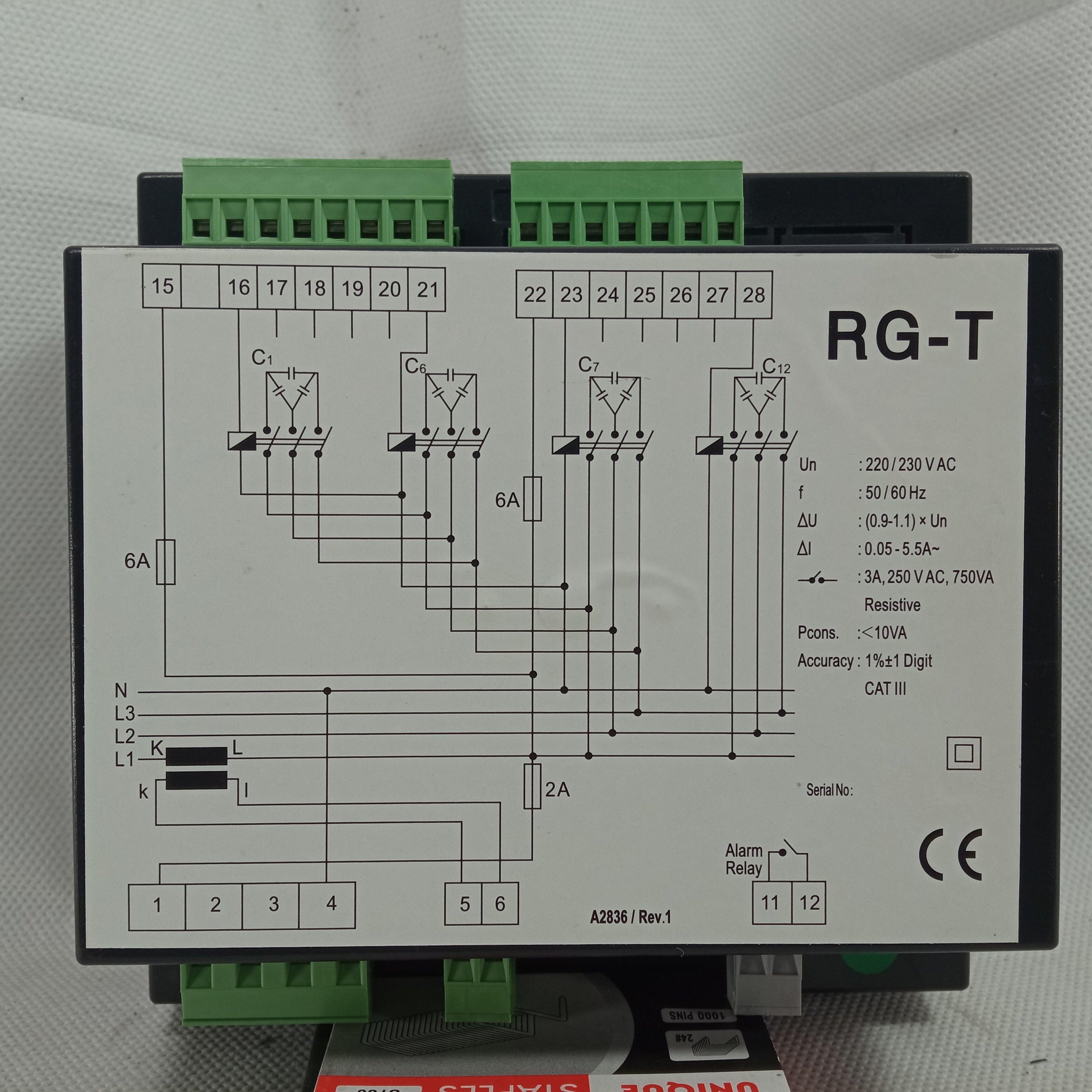 RG-12T Power Factor Controller, 12 Steps 220v ac 50/60Hz in Pakistan - industryparts.pk