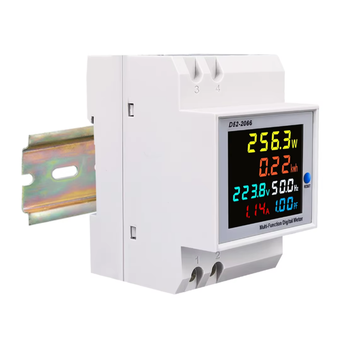 6-In-One Din Rail AC Monitor Voltage Current Power Factor Active KWH Electric Energy Frequency Meter in Pakistan
