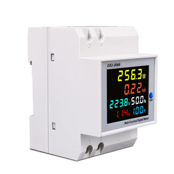 6-In-One Din Rail AC Monitor Voltage Current Power Factor Active KWH Electric Energy Frequency Meter in Pakistan