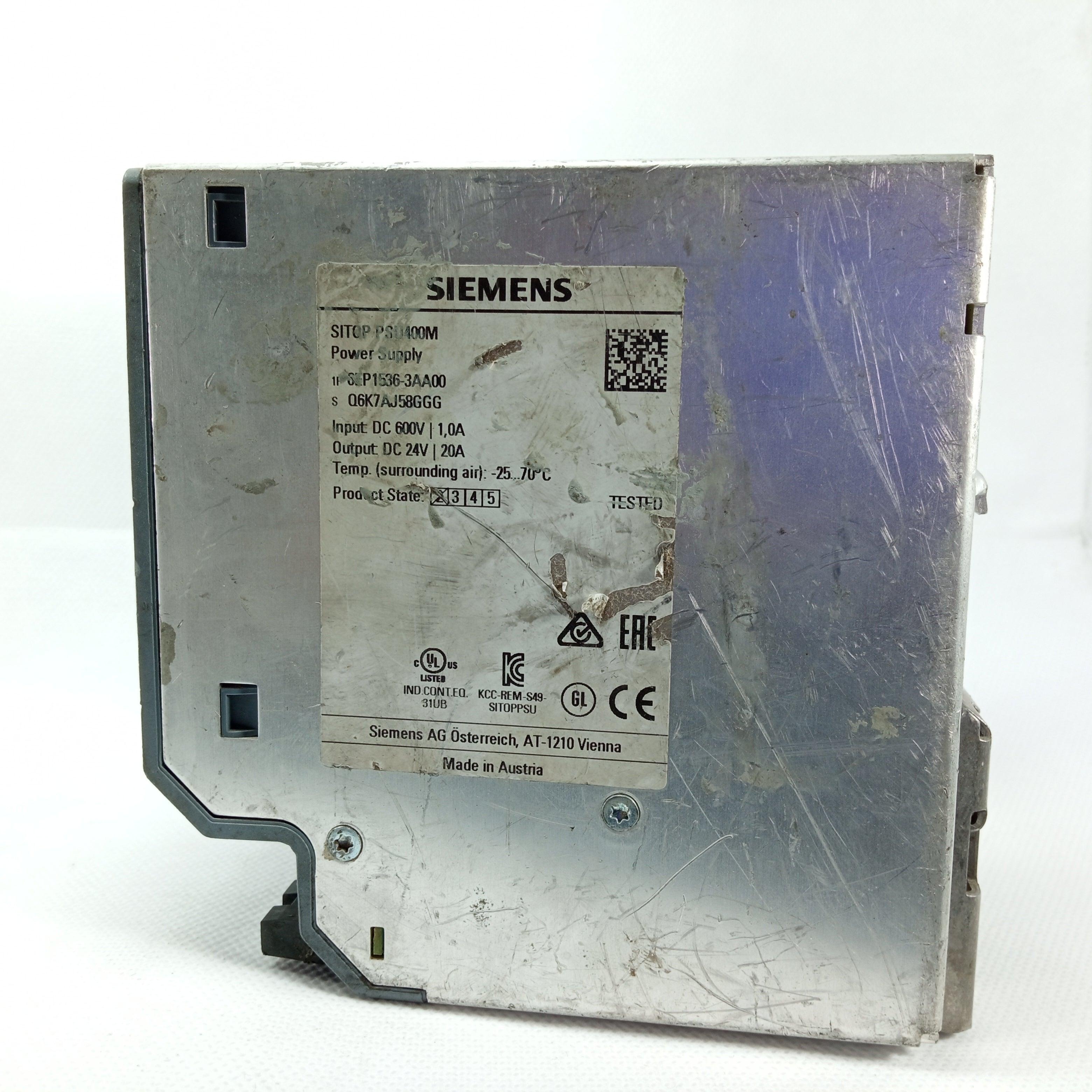 Siemens SITOP PSU400M 24 V/20 A Rail Mounted Lotted in Pakistan - industryparts.pk