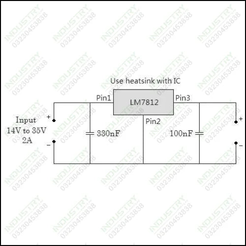 7812 Transistor – 12V, Voltage Regulator  LM7812 - industryparts.pk