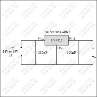7812 Transistor – 12V, Voltage Regulator  LM7812 - industryparts.pk