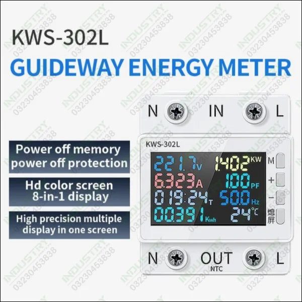 8 in 1 WIFI Energy Meter Color Screen Display in Pakistan