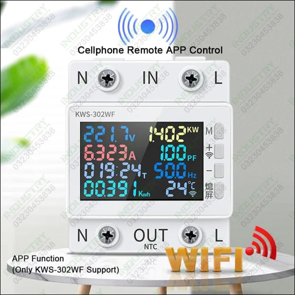 8 in 1 WIFI Energy Meter Color Screen Display in Pakistan