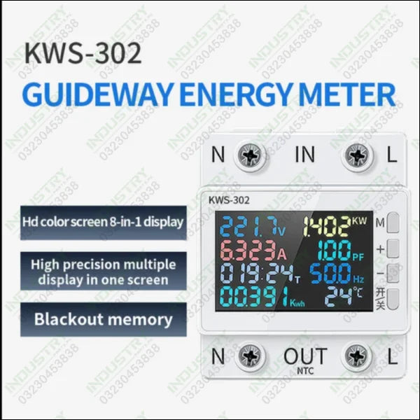 8 in 1 WIFI Energy Meter Color Screen Display in Pakistan