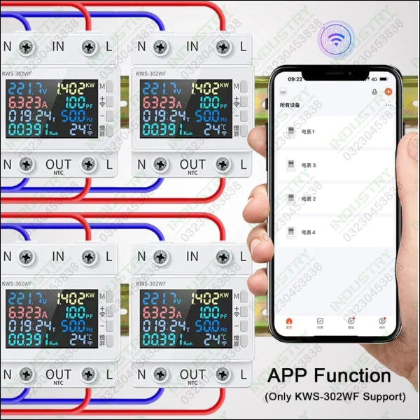 8 in 1 WIFI Energy Meter Color Screen Display in Pakistan