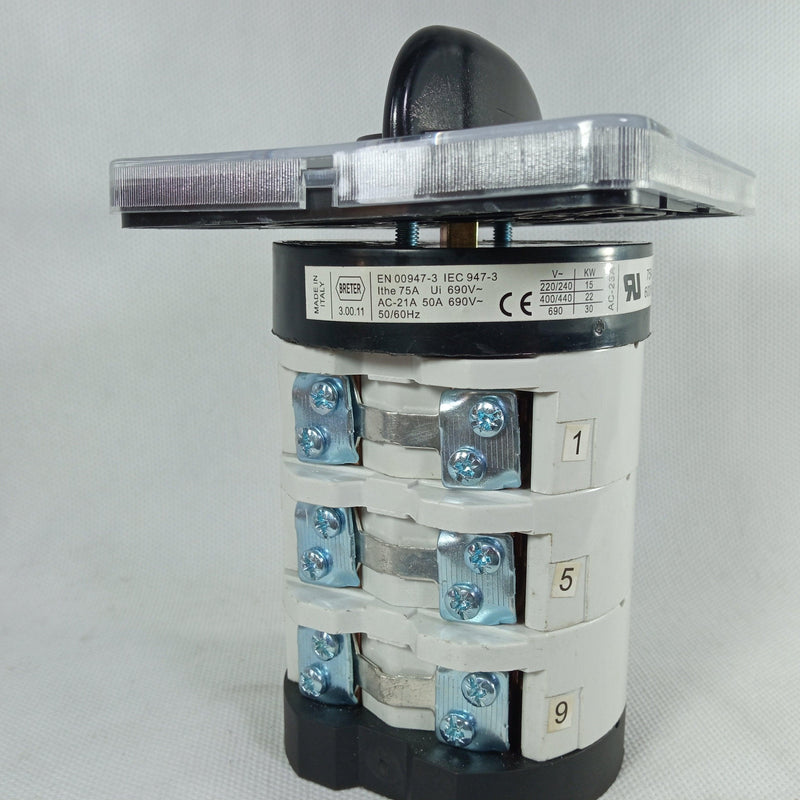High Current 75A Cam Switch 0-3 Position 3 Poles Rotary Changeover Switches in Pakistan - industryparts.pk