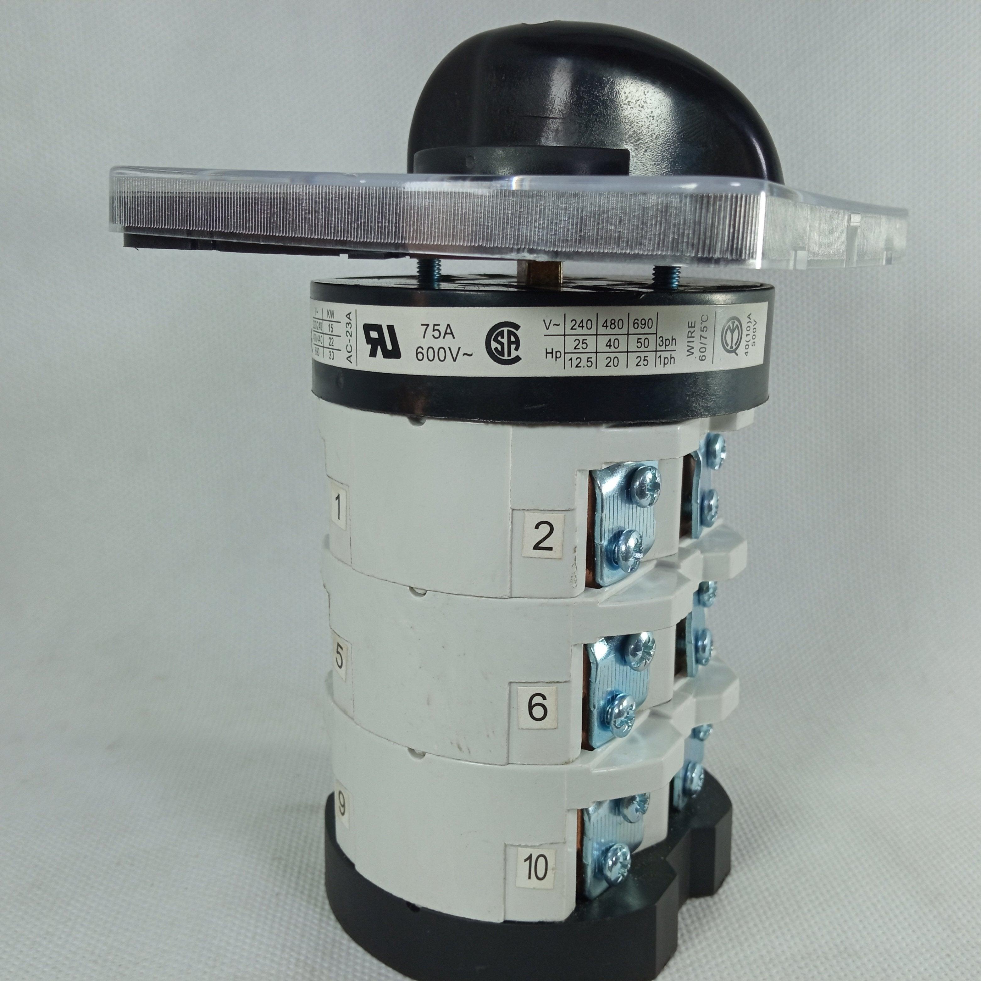 High Current 75A Cam Switch 0-3 Position 3 Poles Rotary Changeover Switches in Pakistan - industryparts.pk