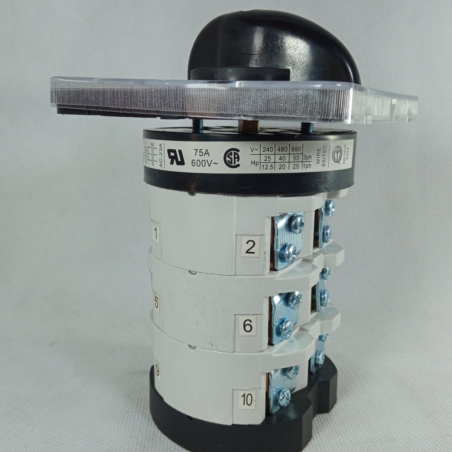 High Current 75A Cam Switch 0-3 Position 3 Poles Rotary Changeover Switches in Pakistan - industryparts.pk