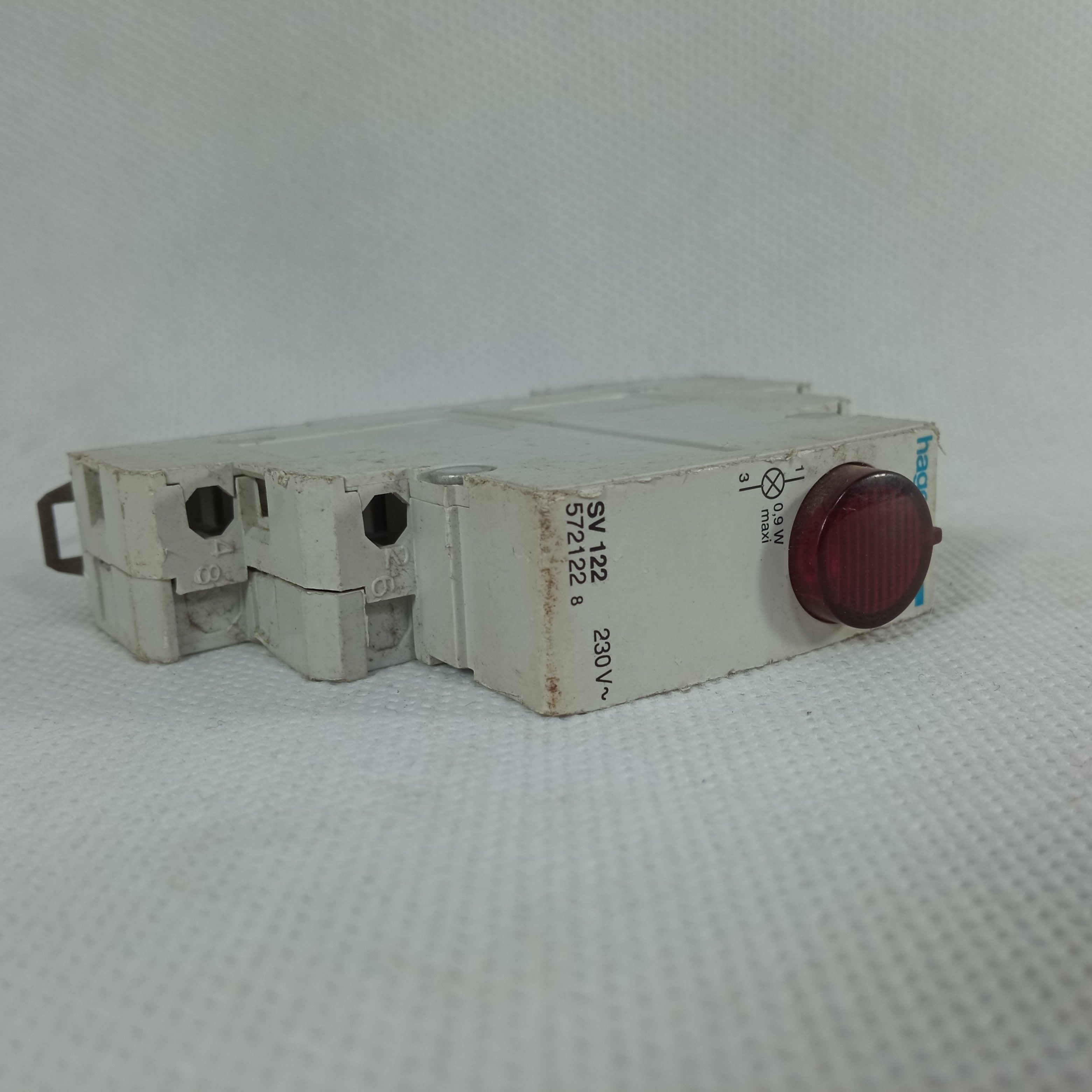 HAGER Red Indicator SV122 250V Red Signal Light 1 MOD Din Mount in Pakistan - industryparts.pk