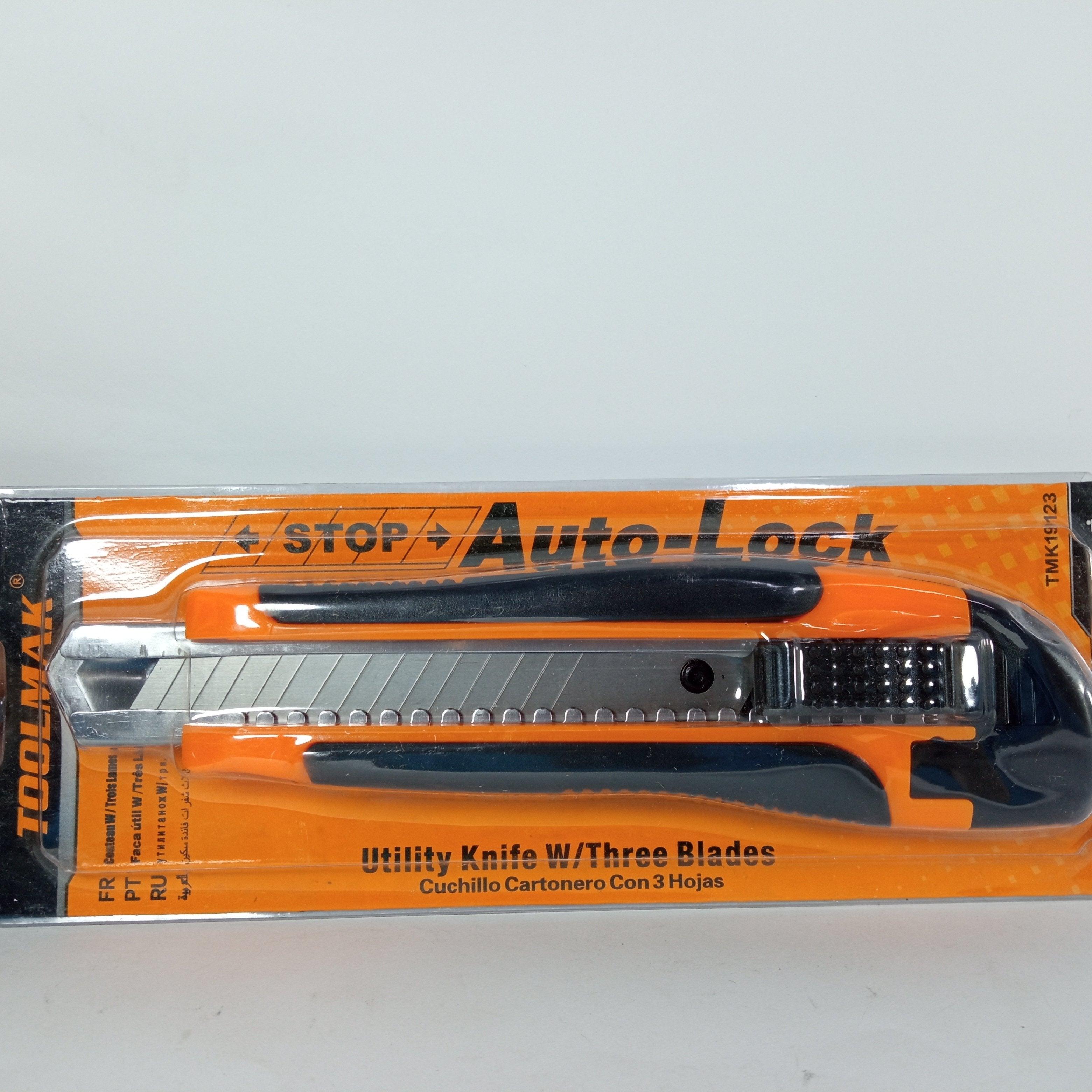 Toolmak LC-500 Auto-Lock Utility Knife with Three 3 and 4 in Pakistan - industryparts.pk