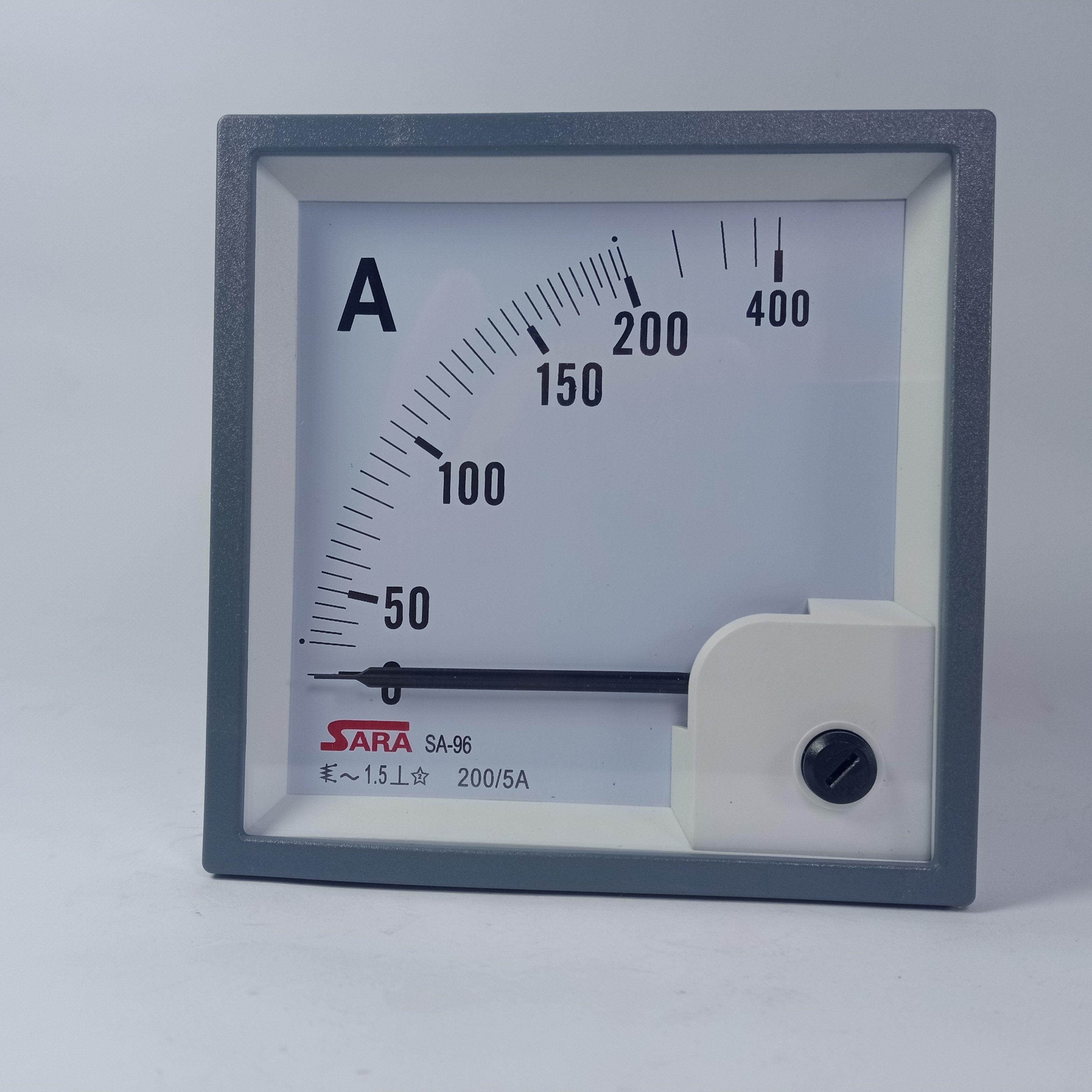 SARA Ammeter Panel Meter SA-96 200 5A in Pakistan - industryparts.pk