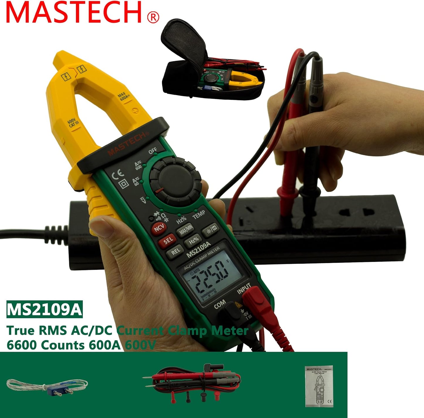 MASTEC MS2109A Digital AC DC Clamp Meter in Pakistan