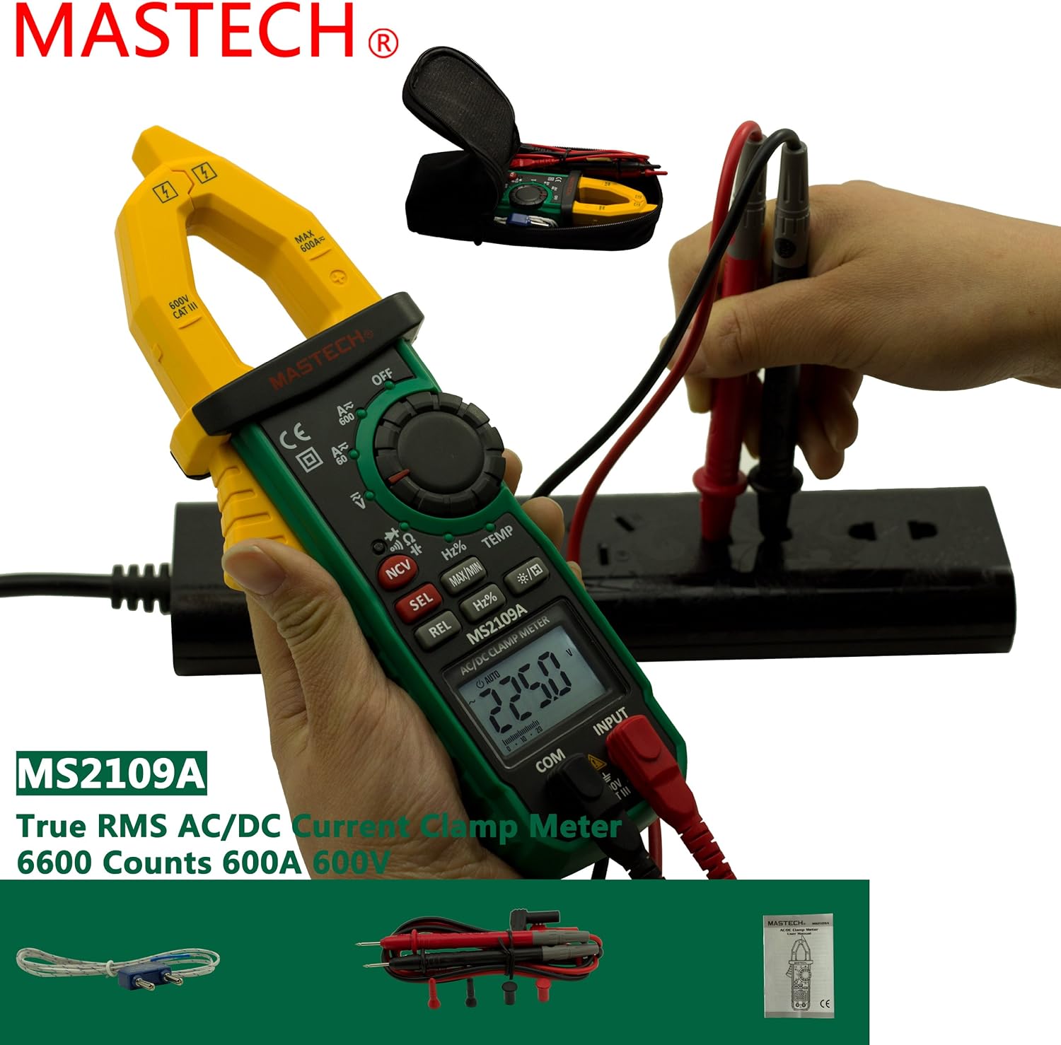 MASTEC MS2109A Digital AC DC Clamp Meter in Pakistan