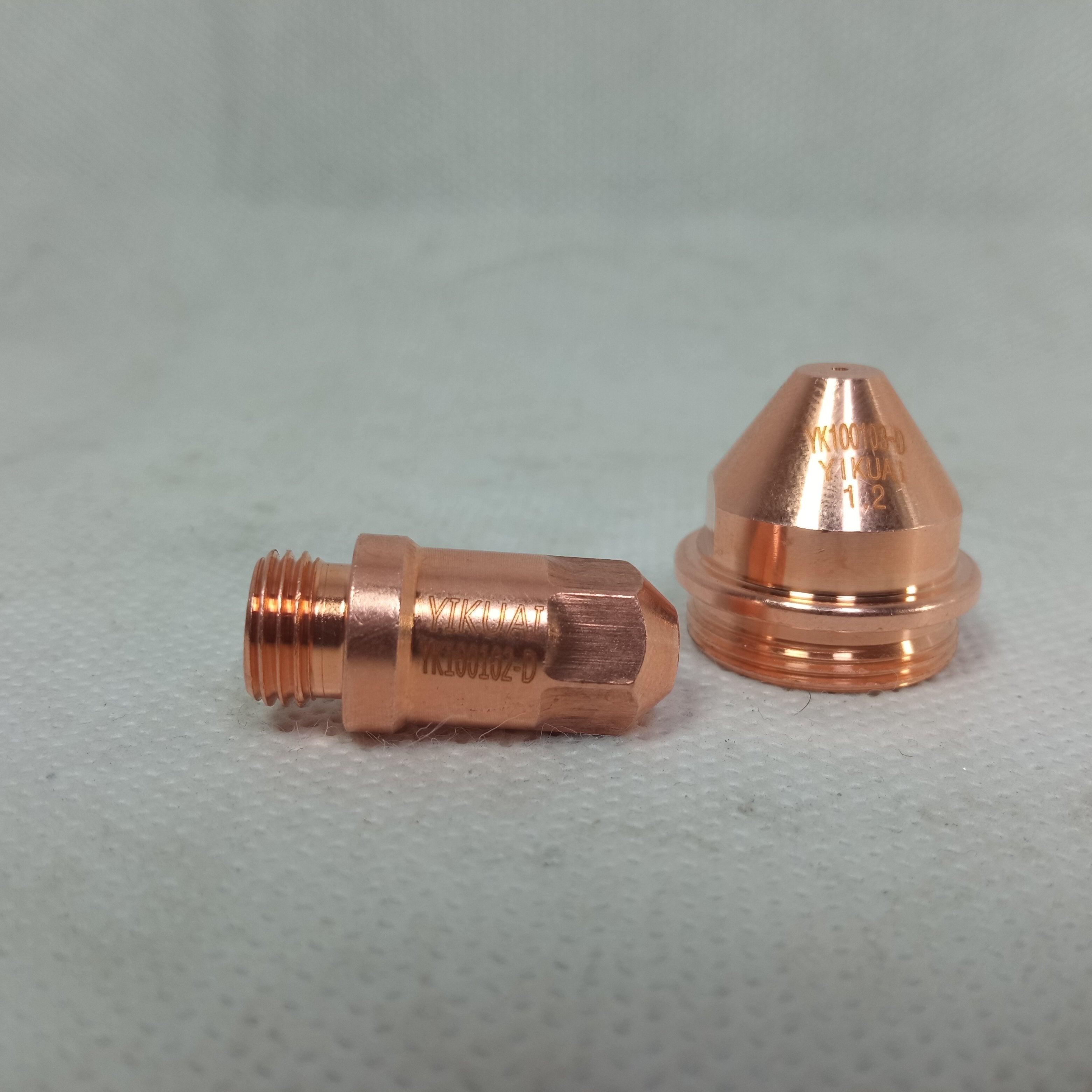 YIKUAI Plasma Cutting Torch Consumables YK100102-D Electrode and YK100103-D Nozzle in Pakistan - industryparts.pk