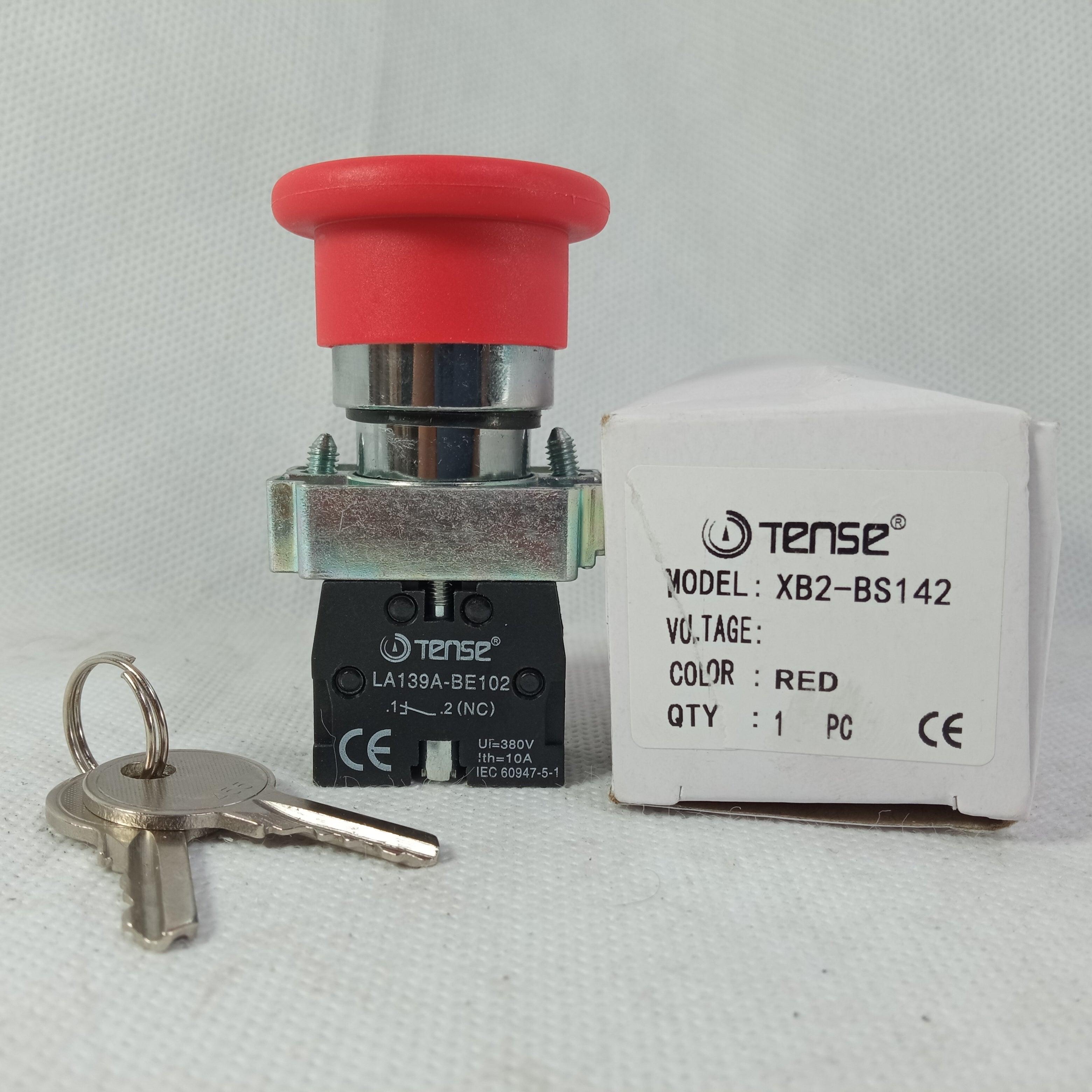Turn to Release N/C Emergency Stop Mushroom Push Button Switch XB2-BS142 in Pakistan - industryparts.pk