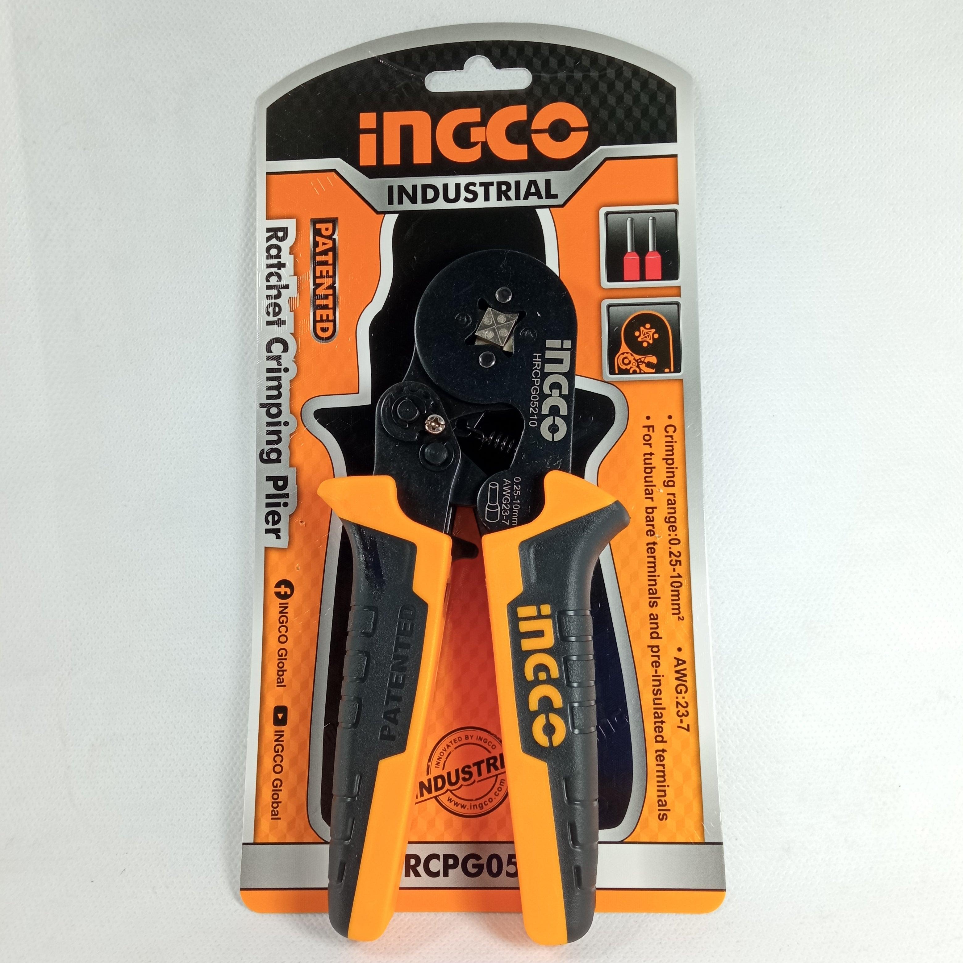 Ingco Ratchet Crimping Plier HRCPG05210 in Pakistan - industryparts.pk