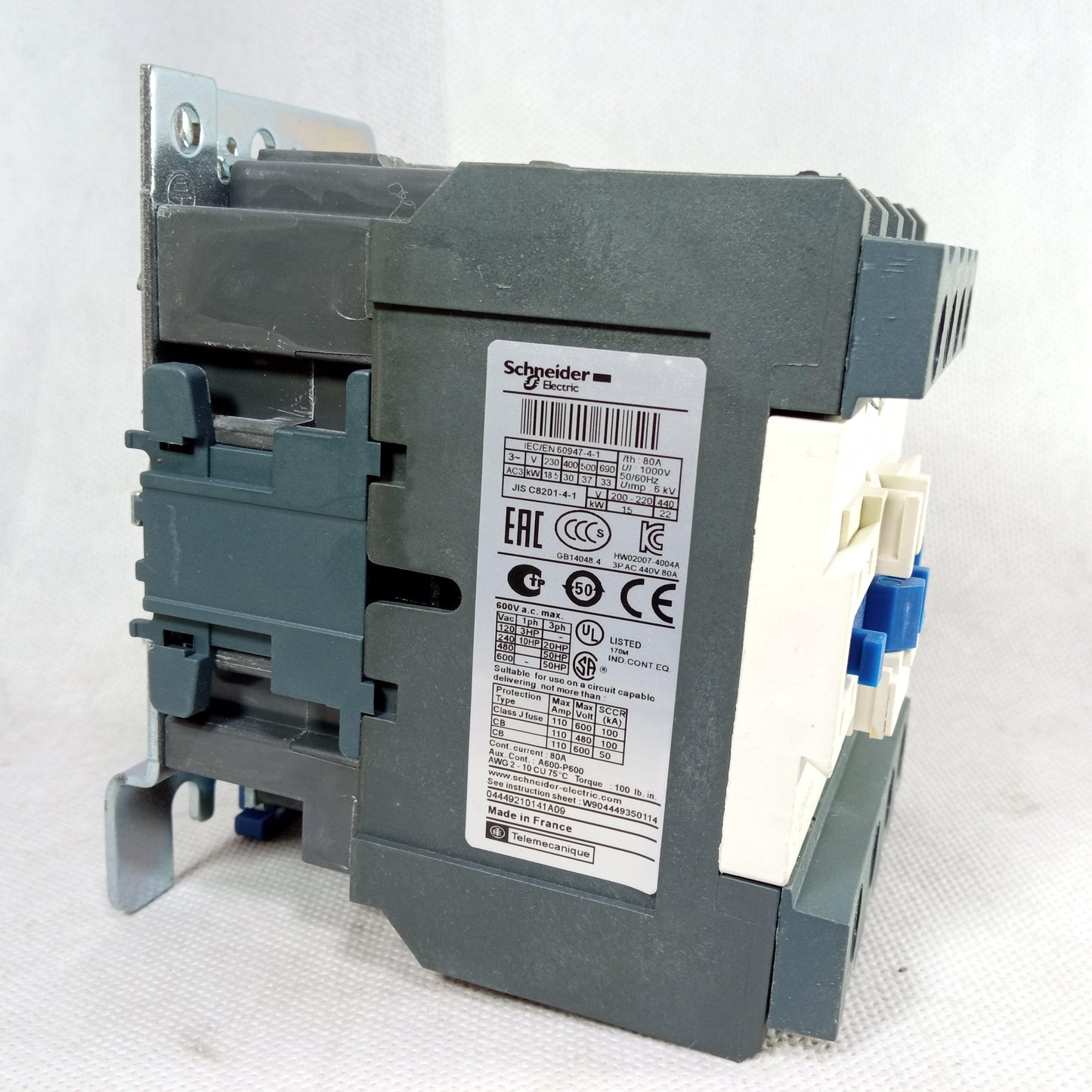 Schneider Contactor 4 Pole 80A LC1D65004  in Pakistan - industryparts.pk