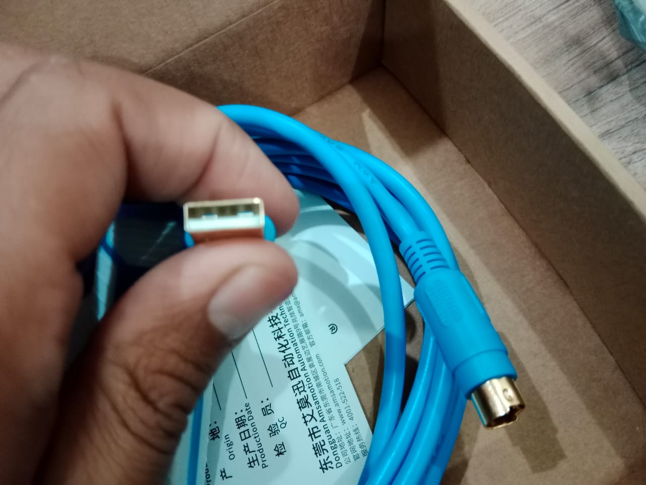 AMSAMOTION TSXPCX3030-C Schneider Twido PLC Programming Cable