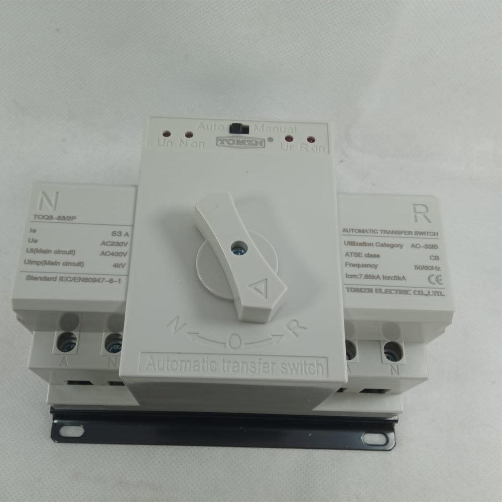 ATS MCB type Dual Power Automatic transfer switch TOMZN TOQ3-2P/63 in Pakistan - industryparts.pk
