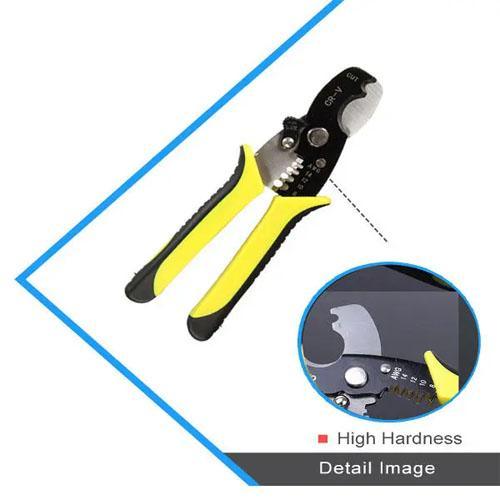BOSI Steel 7 Inch AWG 1.6-3.2 Wire Stripper Cable Cutter Combined Plier - industryparts.pk