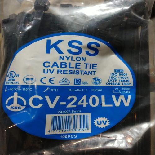 CV-240LW  KSS Anti-UV 240*7.6mm Cable Ties. - industryparts.pk