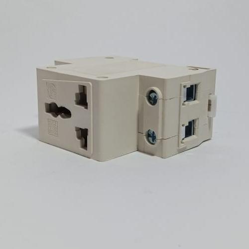 3 Pin Terminal Electric Modular Socket AC 250V 10-16A Single Pole - industryparts.pk